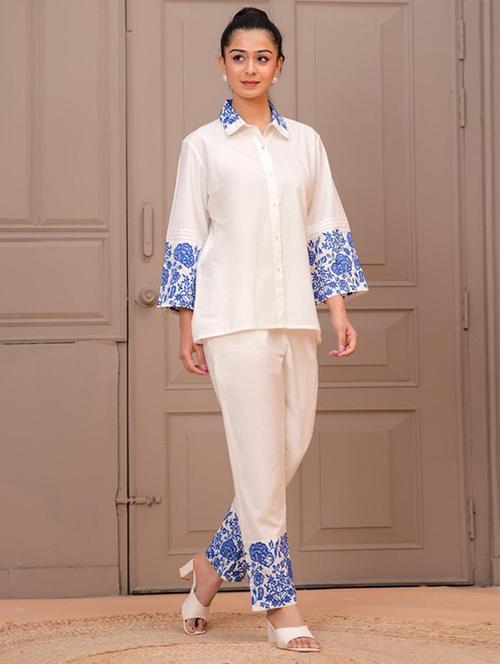 women white long sleeve ethnic co-ord set - 21969759 - Very Small Image - 1