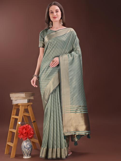 women self design bordered saree with blouse - 21969894 - Very Small Image - 1