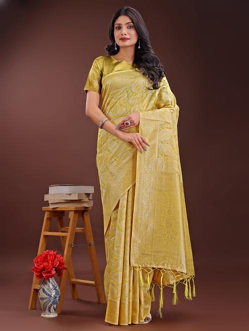 women self design banarasi saree with blouse - 21969954 - Very Small Image - 1