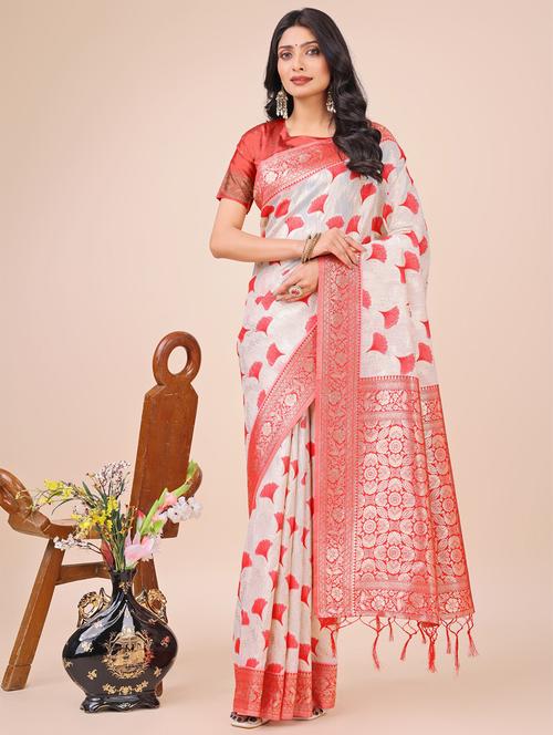 women self design bordered saree with blouse - 21970020 - Very Small Image - 1