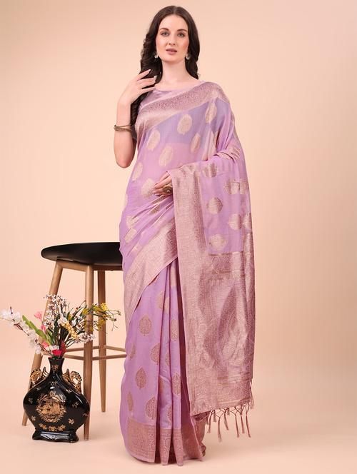 women self design bordered saree with blouse - 21970139 - Very Small Image - 1