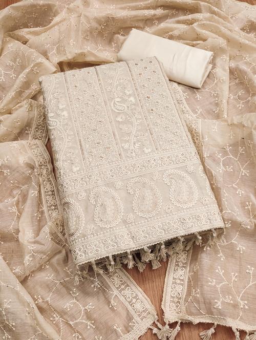 women embroidered unstitched suit set - 21971093 - Very Small Image - 1