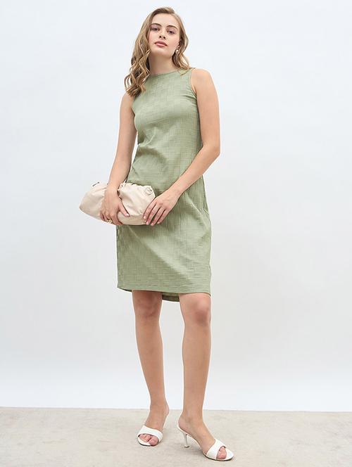 women self designed sleeveless sheath dress - 21971136 - Very Small Image - 1