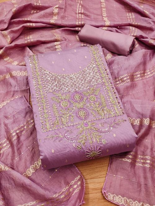 women embroidered unstitched suit set - 21971153 - Very Small Image - 1