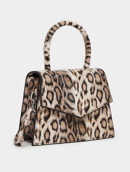 animal print flap closure pu handbag - 21971406 - Very Small Image - 1