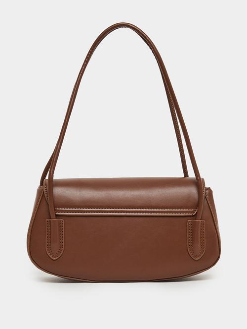 women brown pu solid handbag - 21971423 - Very Small Image - 1