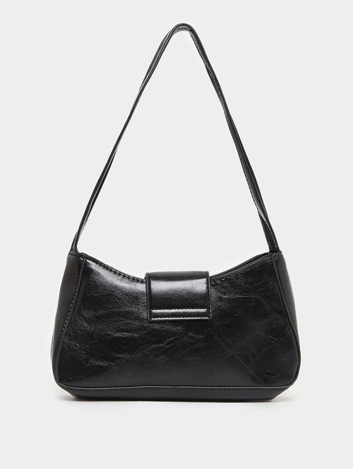 women black pu textured handbag - 21971428 - Very Small Image - 1