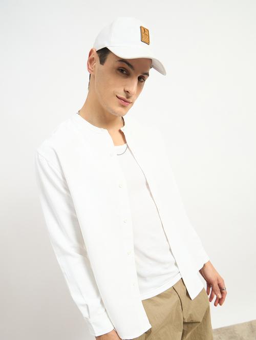 men solid long sleeve regular fit casual shirt - 21971535 - Very Small Image - 1