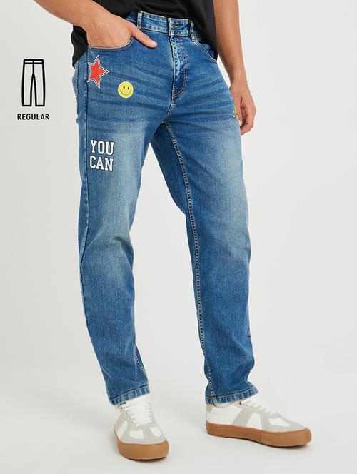 men printed mid rise full length jeans - 21971613 - Very Small Image - 1