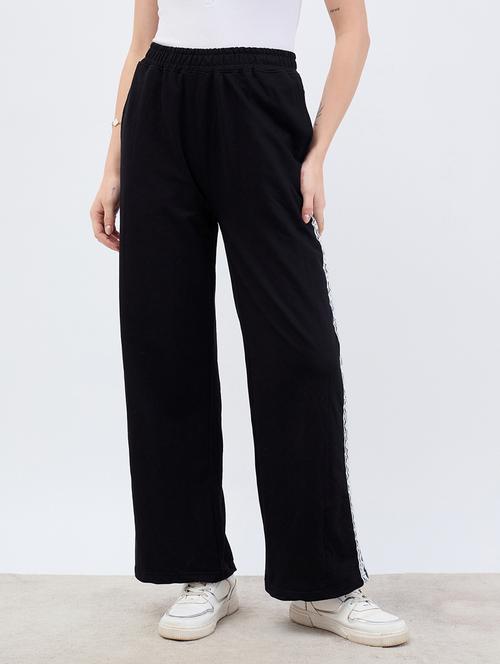 women black tapered high rise track pant - 21971772 - Very Small Image - 1
