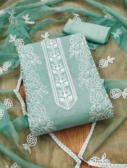 women embroidered unstitched suit set - 21971783 - Very Small Image - 1