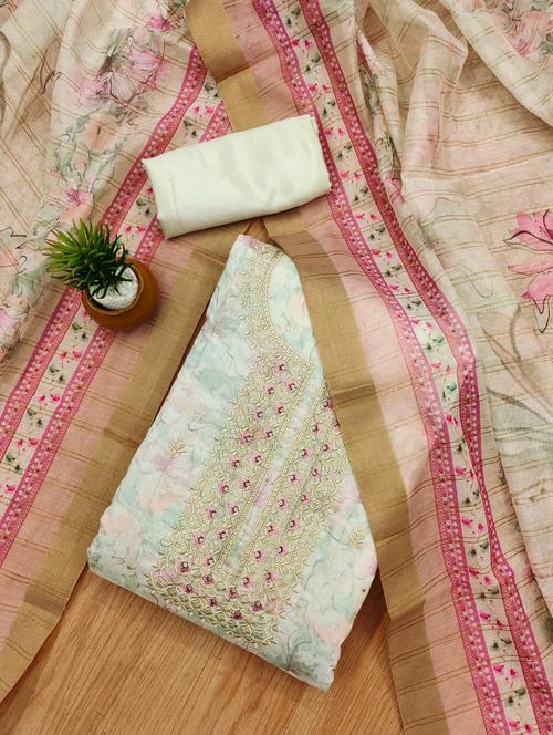 women embroidered unstitched suit set - 21971797 - Very Small Image - 1