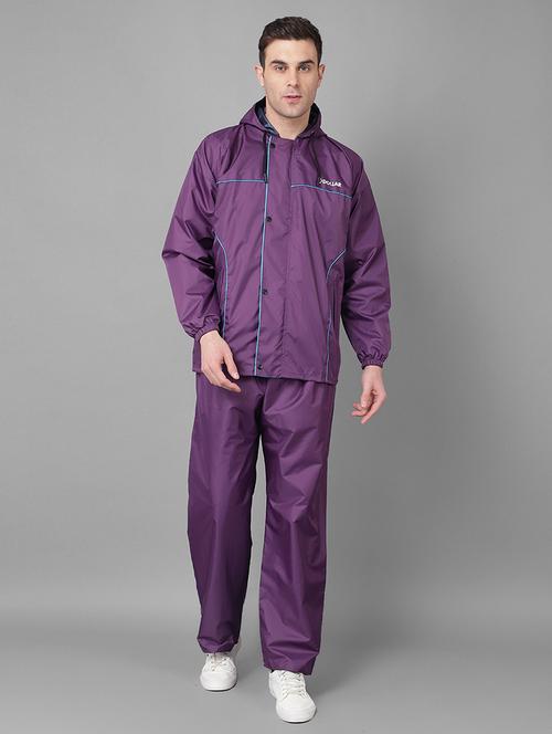 men solid long sleeve rain suit set  - 21971950 - Very Small Image - 1