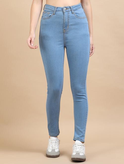 women solid high rise slim fit jean - 21972277 - Very Small Image - 1