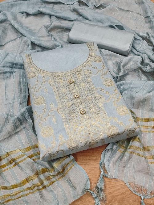 women self design embroidered unstitched suit set - 21972472 - Very Small Image - 1