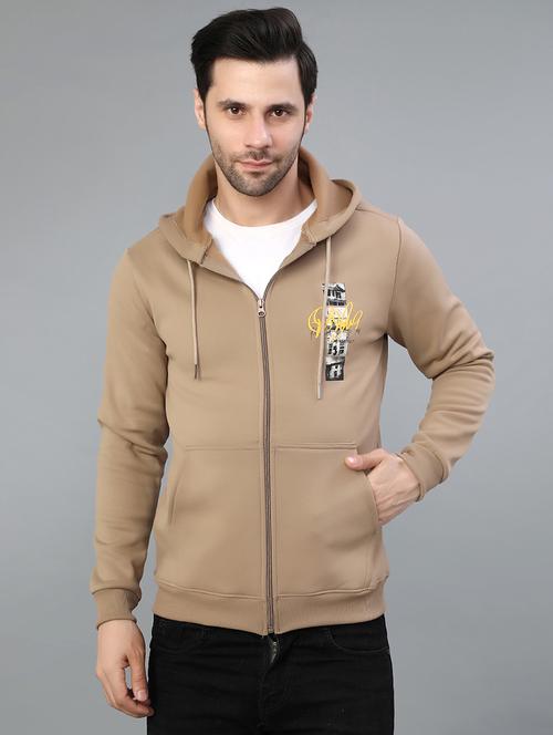 men printed long sleeve hooded sweatshirt - 21974259 - Very Small Image - 1