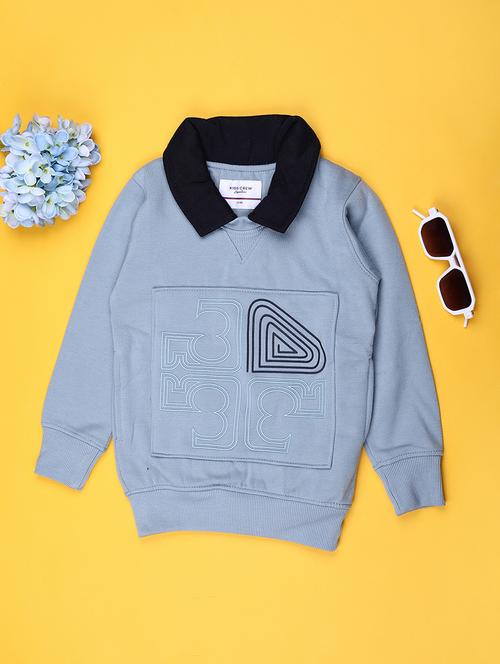 boys printed long sleeve polo neck sweatshirt - 21974544 - Very Small Image - 1