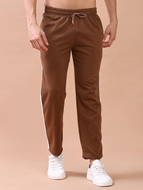 men solid mid rise full length track pant - 21974706 - Very Small Image - 1