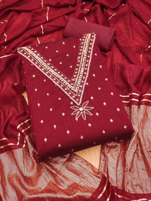 women self design embroidered unstitched suit set - 21974865 - Very Small Image - 1