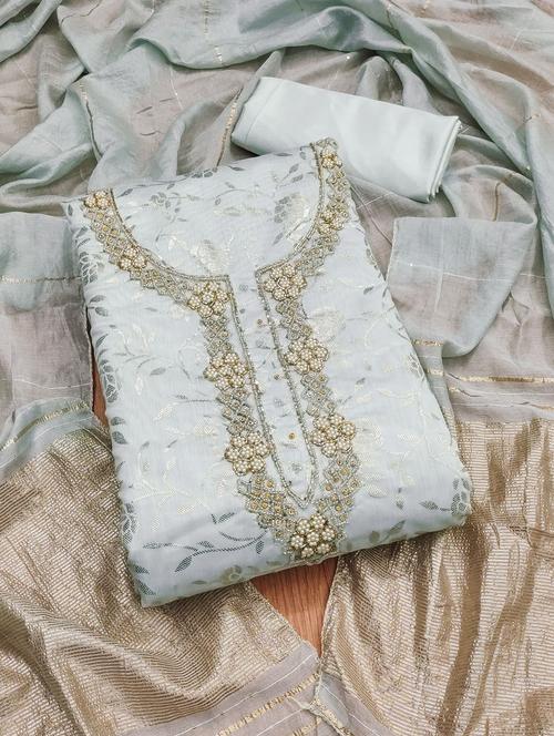 women self design embroidered unstitched suit set - 21974873 - Very Small Image - 1