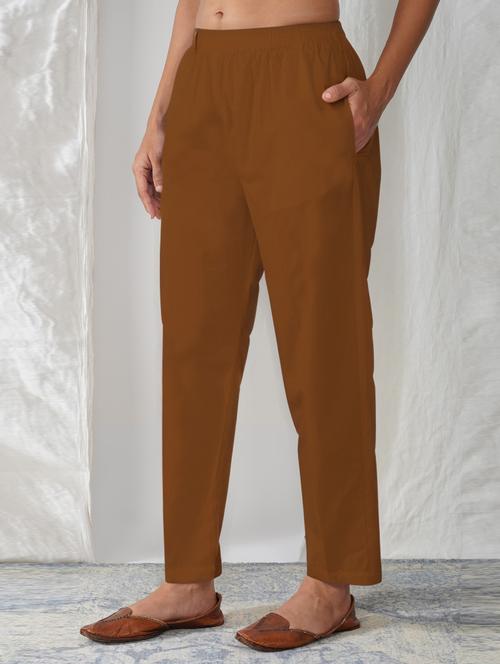 women solid mid rise ankle length tapered pant - 21974998 - Very Small Image - 1