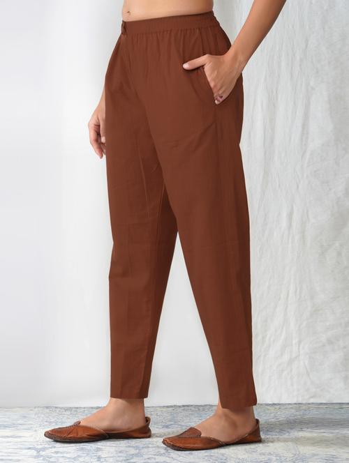 women solid mid rise ankle length tapered pant - 21975006 - Very Small Image - 1