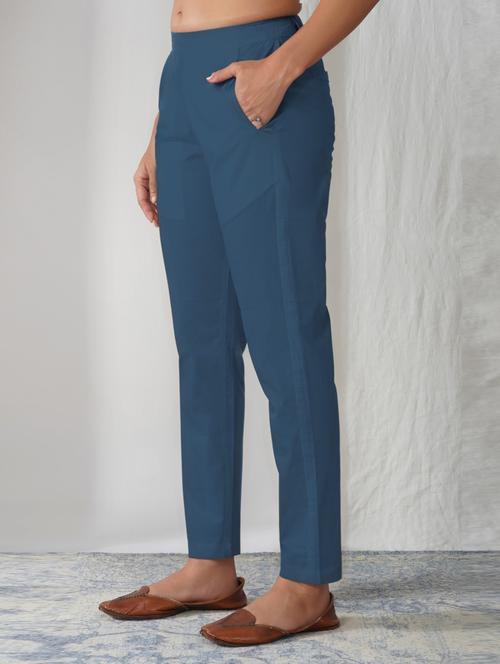 women solid mid rise ankle length tapered pant - 21975012 - Very Small Image - 1