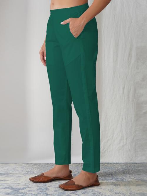 women solid mid rise ankle length tapered pant - 21975014 - Very Small Image - 1