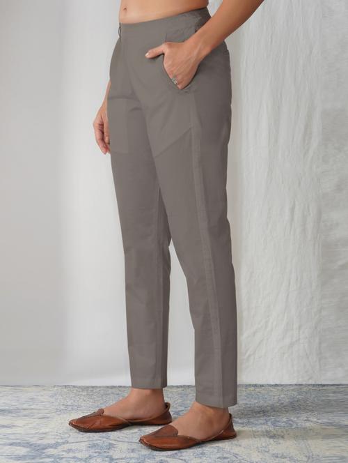 women solid mid rise ankle length tapered pant - 21975015 - Very Small Image - 1