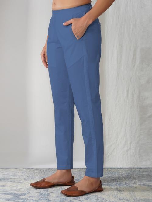 women solid mid rise ankle length tapered pant - 21975021 - Very Small Image - 1
