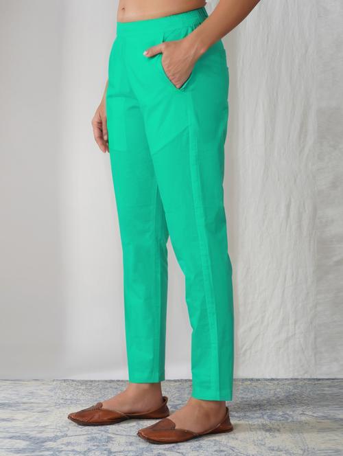 women solid mid rise ankle length tapered pant - 21975023 - Very Small Image - 1