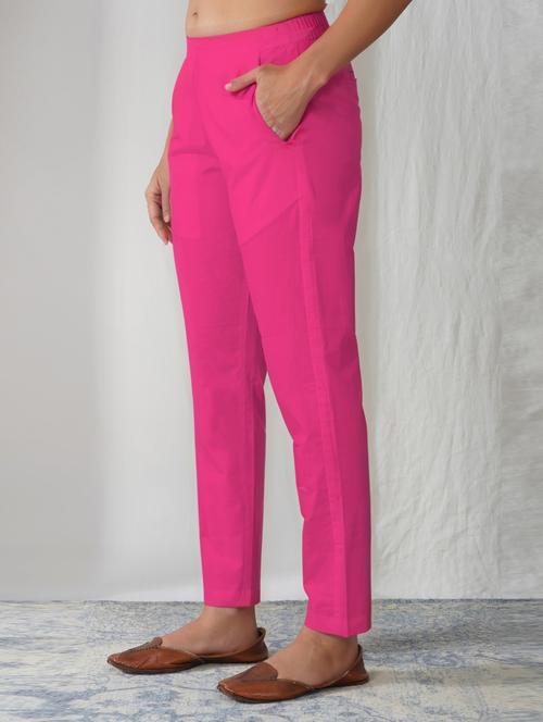 women solid mid rise ankle length tapered pant - 21975024 - Very Small Image - 1