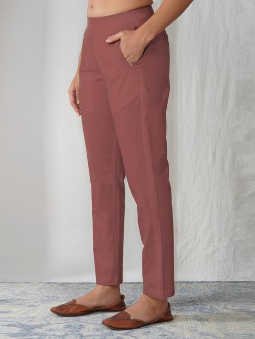 women solid mid rise ankle length tapered pant - 21975028 - Very Small Image - 1