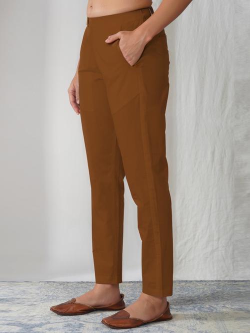women solid mid rise ankle length tapered pant - 21975029 - Very Small Image - 1