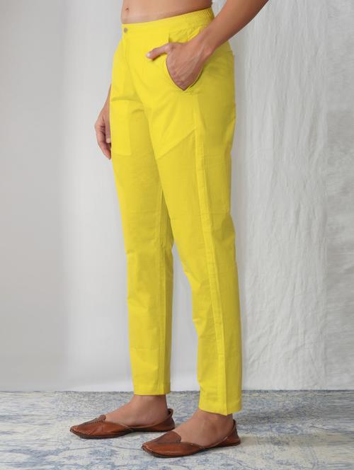 women solid mid rise ankle length tapered pant - 21975030 - Very Small Image - 1