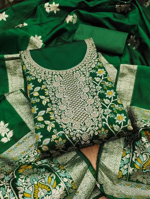 women floral embroidered unstitched suit set - 21975261 - Very Small Image - 1