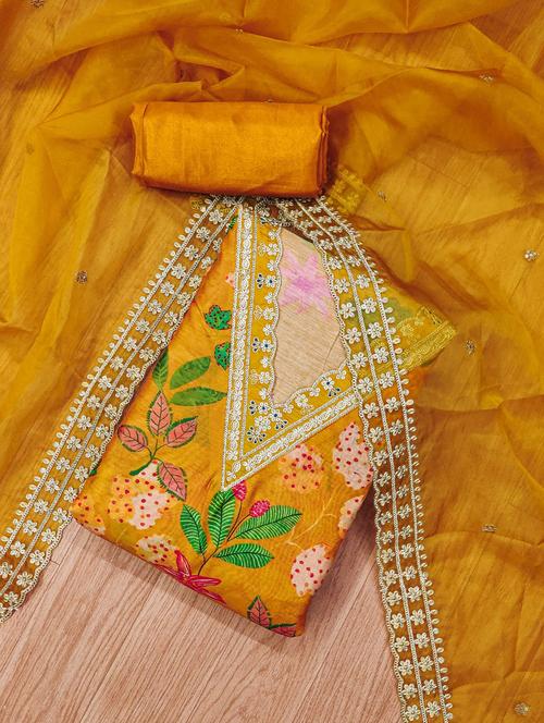 women floral embroidered unstitched suit set - 21975282 - Very Small Image - 1