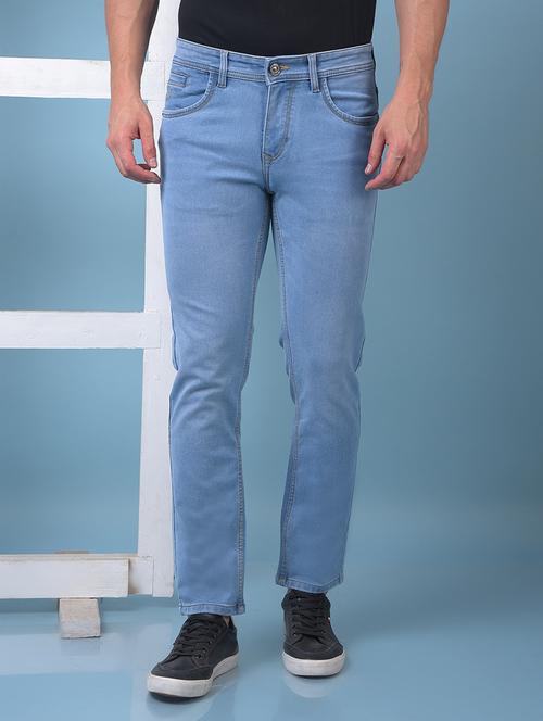 men washed low rise full length slim fit jeans - 21975640 - Very Small Image - 1