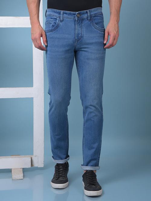 men washed low rise full length slim fit jeans - 21975641 - Very Small Image - 1