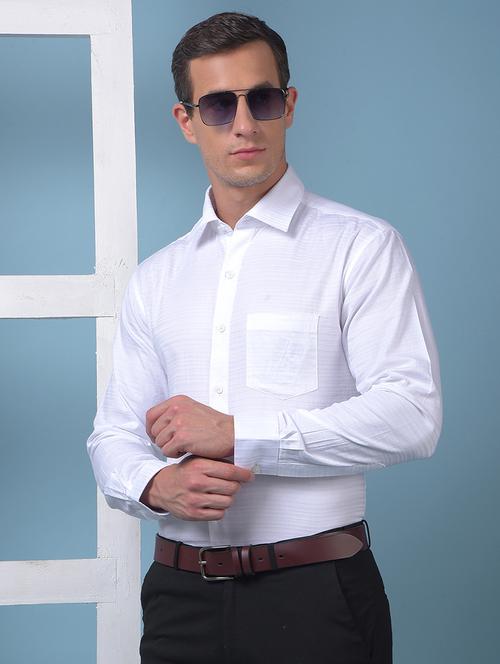 men solid long sleeve slim fit formal shirt - 21975663 - Very Small Image - 1