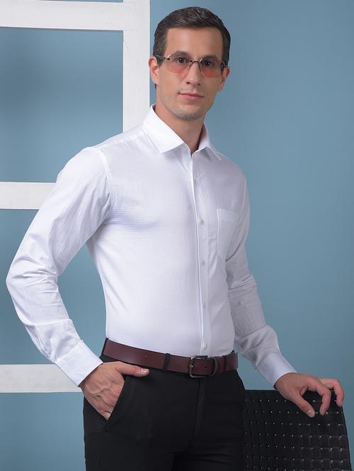 men solid long sleeve slim fit formal shirt - 21975664 - Very Small Image - 1