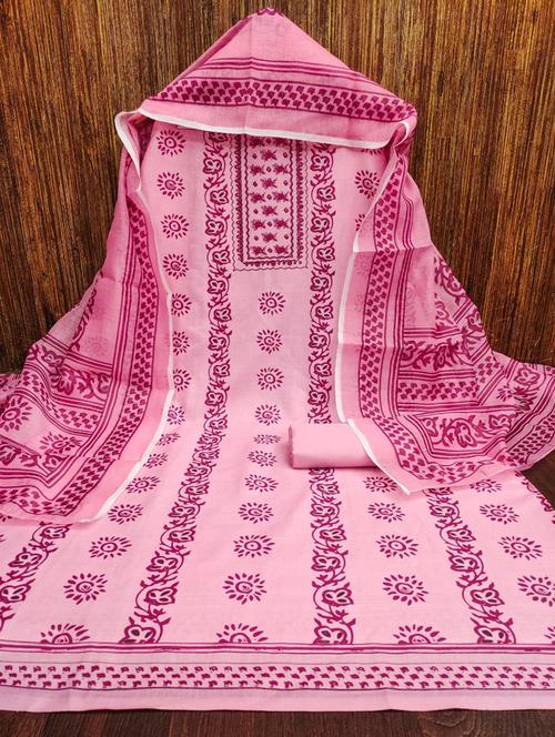 women printed embroidered unstitched suit set - 21975683 - Very Small Image - 1