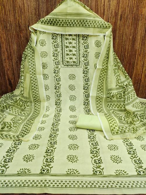 women printed embroidered unstitched suit set - 21975686 - Very Small Image - 1