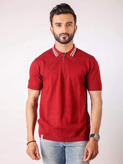 men self design short sleeve regular fit polo t-shirt - 21975723 - Very Small Image - 1
