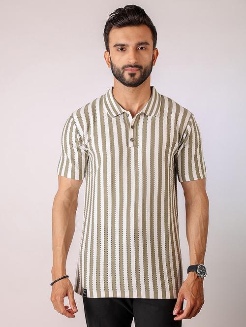men striped short sleeve regular fit polo t-shirt - 21975726 - Very Small Image - 1