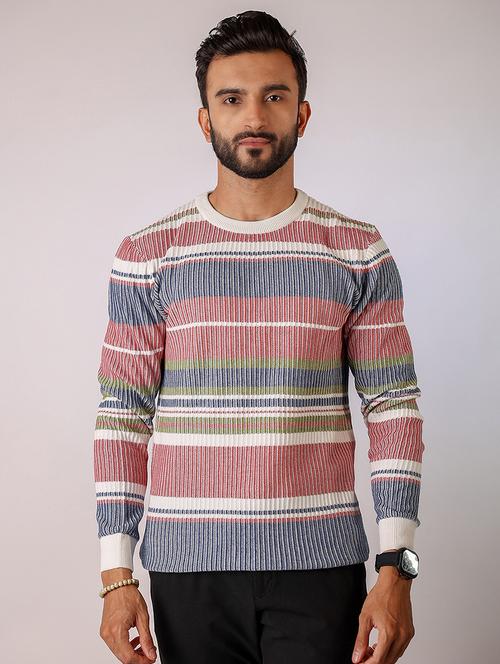 men striped long sleeve regular fit t-shirt - 21975750 - Very Small Image - 1