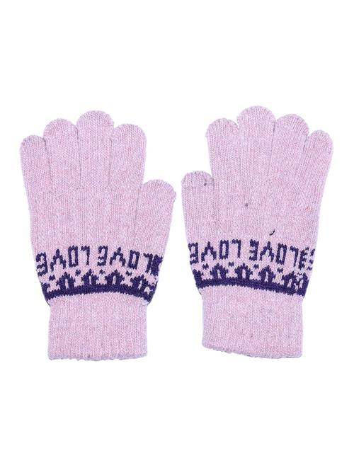 girls self design winter gloves - 21975885 - Very Small Image - 1