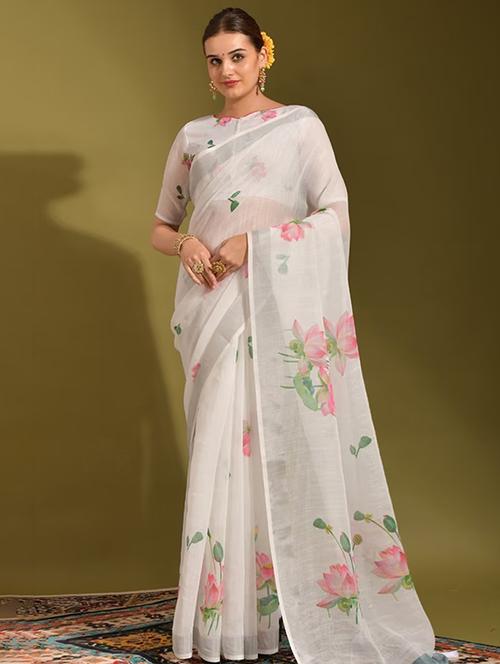 women printed casual wear saree with blouse - 21976148 - Very Small Image - 1