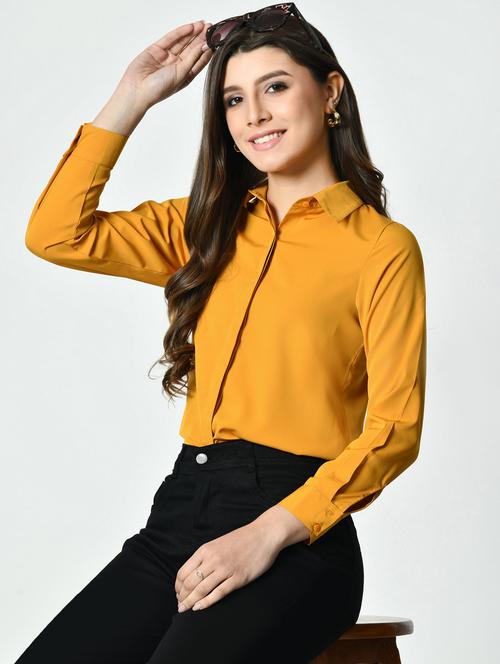 women yellow soldi long sleeve regular shirt - 21976375 - Very Small Image - 1