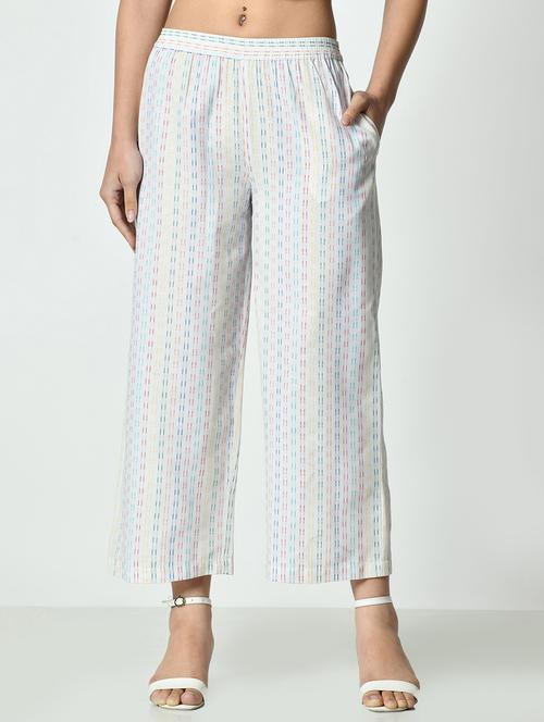 women self designed mid rise straight palazzo - 21976387 - Very Small Image - 1